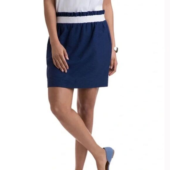 Vineyard Vines Navy Stripe Waistband Pull On Skirt Size Medium - Picture 10 of 10